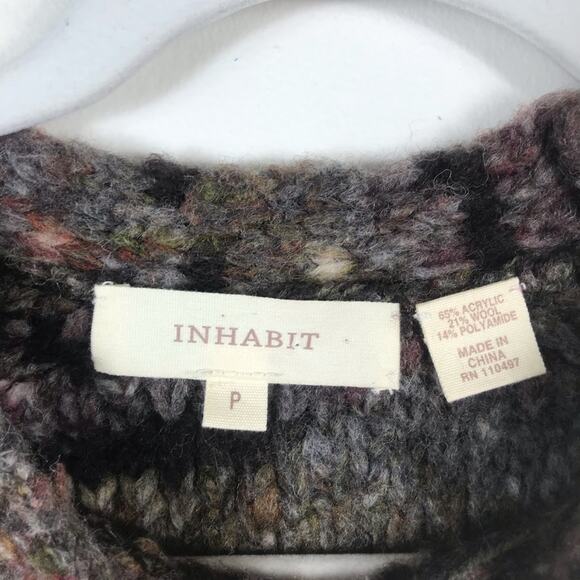 Inhabit Wool Blend Chunky Sweater Grunge Goblin Cottage Artsy Lagen 90s Boho XS - Picture 5 of 7